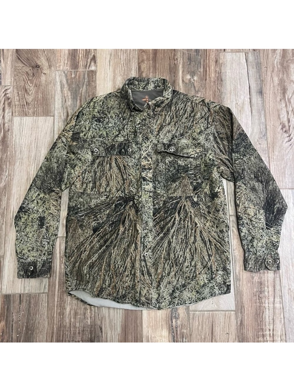 Game Winner Men’s Camo Long Sleeve Button Up Shirt